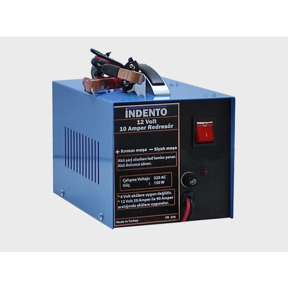 Indento Akü Şarj Cihazı (Redresör) 12 Volt 10 Amper Akü Şarj Edici Fiyatı