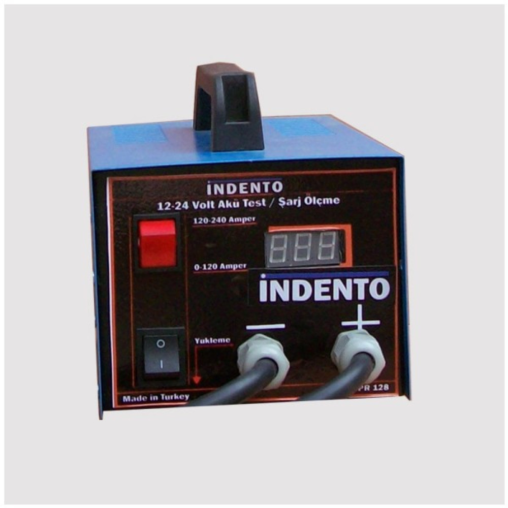 Indento Akü Test ve Şarj Ölçme 12 ve 24 Volt Akü Şarj Edici Fiyatı