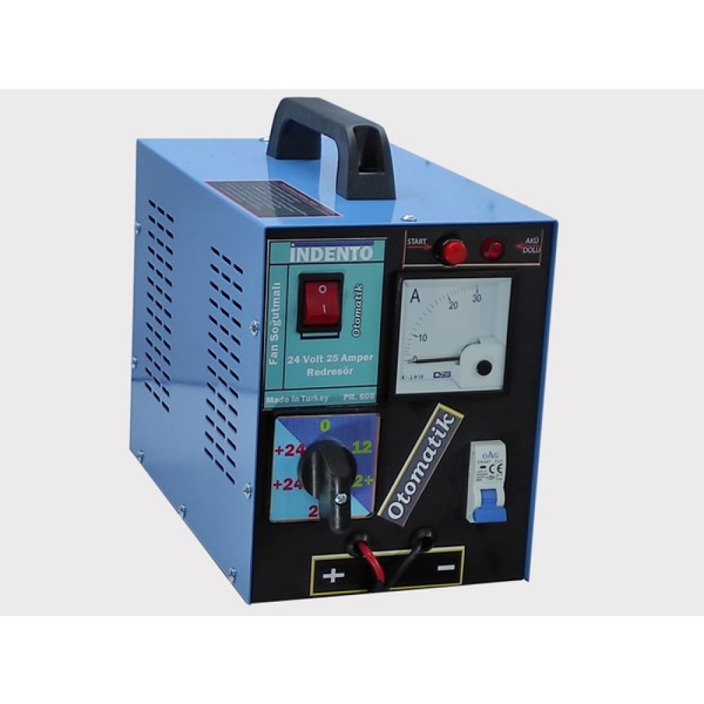 Indento Otomatik Akü Şarj Cihazı (Redresör) 12 ve 24 Volt 25 Amper Akü Şarj Edici Fiyatı
