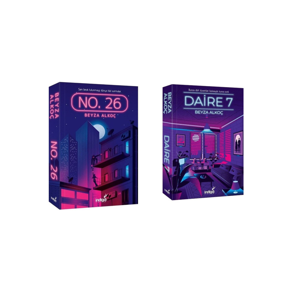 İndigo Yayınları Daire 7 No 26 Karton Kapak Beyza Alkoç 2 Kitap Set Roman Fiyatı