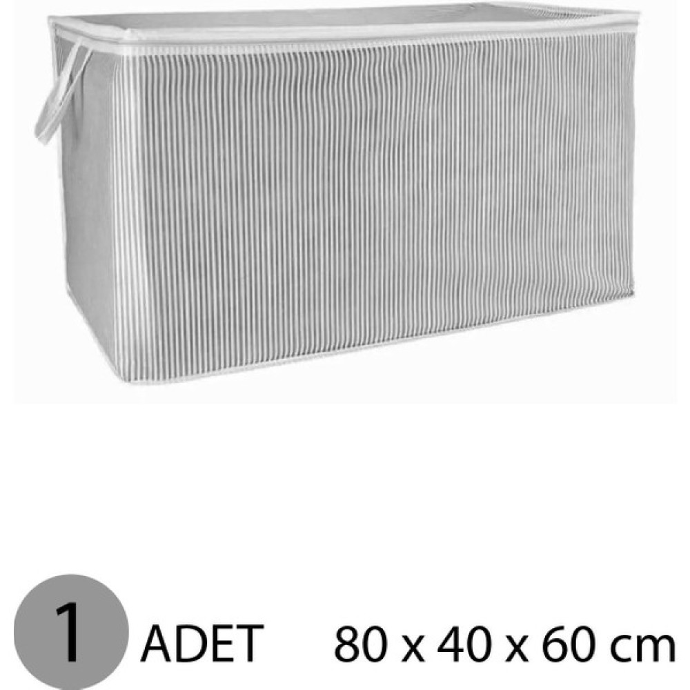 İndirim Hareketi Yorgan Hurcu Mega Hurç 80X60X40 cm Gri - 1 Adet - Beyaz - Gri Hurç Fiyatı