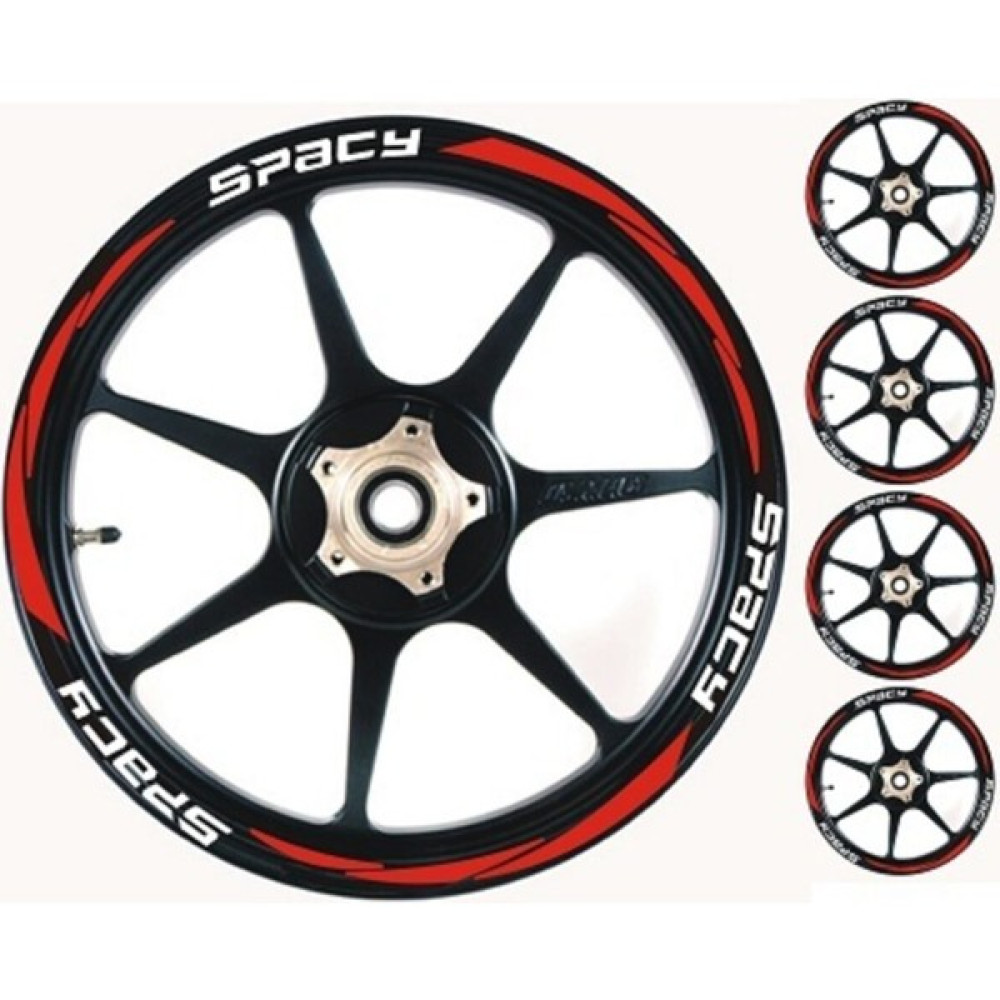 İndirim Xpress Motosiklet Jant Şeridi Sticker Honda Spacy Ön-Arka-Sağ-Sol Jantlar & Jant Aksesuarları Fiyatı