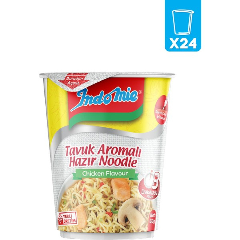 Indomie 24'lü Tavuk Aromalı Hazır Noodle Bardak Diğer Fiyatı