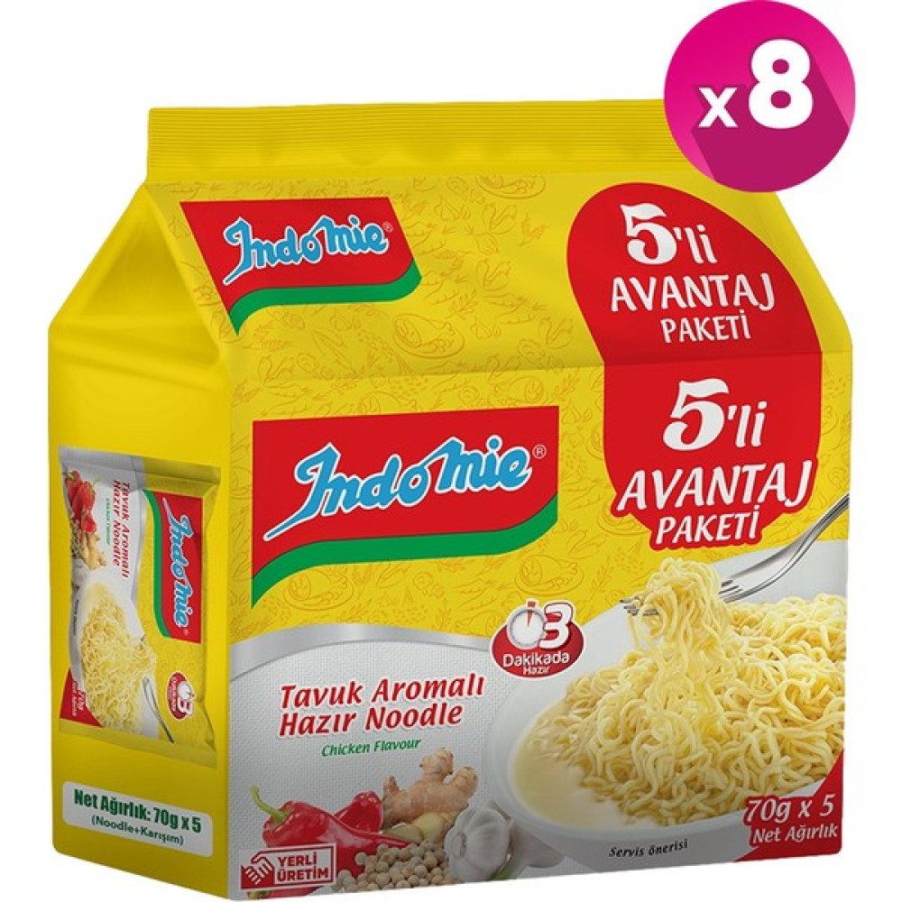 Indomie 5'li Paket Tavuklu Noodle x 8 Adet Diğer Fiyatı