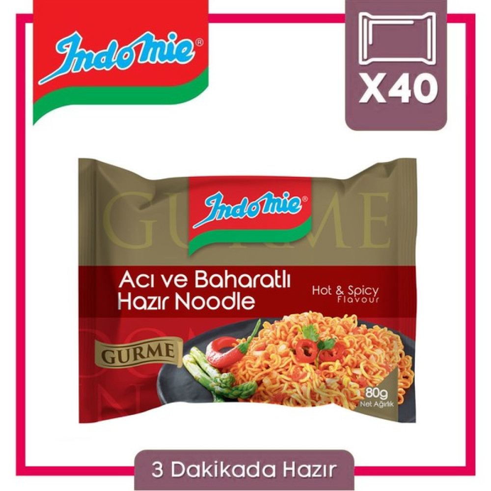 Indomie Acı ve Baharatlı Gurme Serisi 80 gr 40'lı Diğer Fiyatı