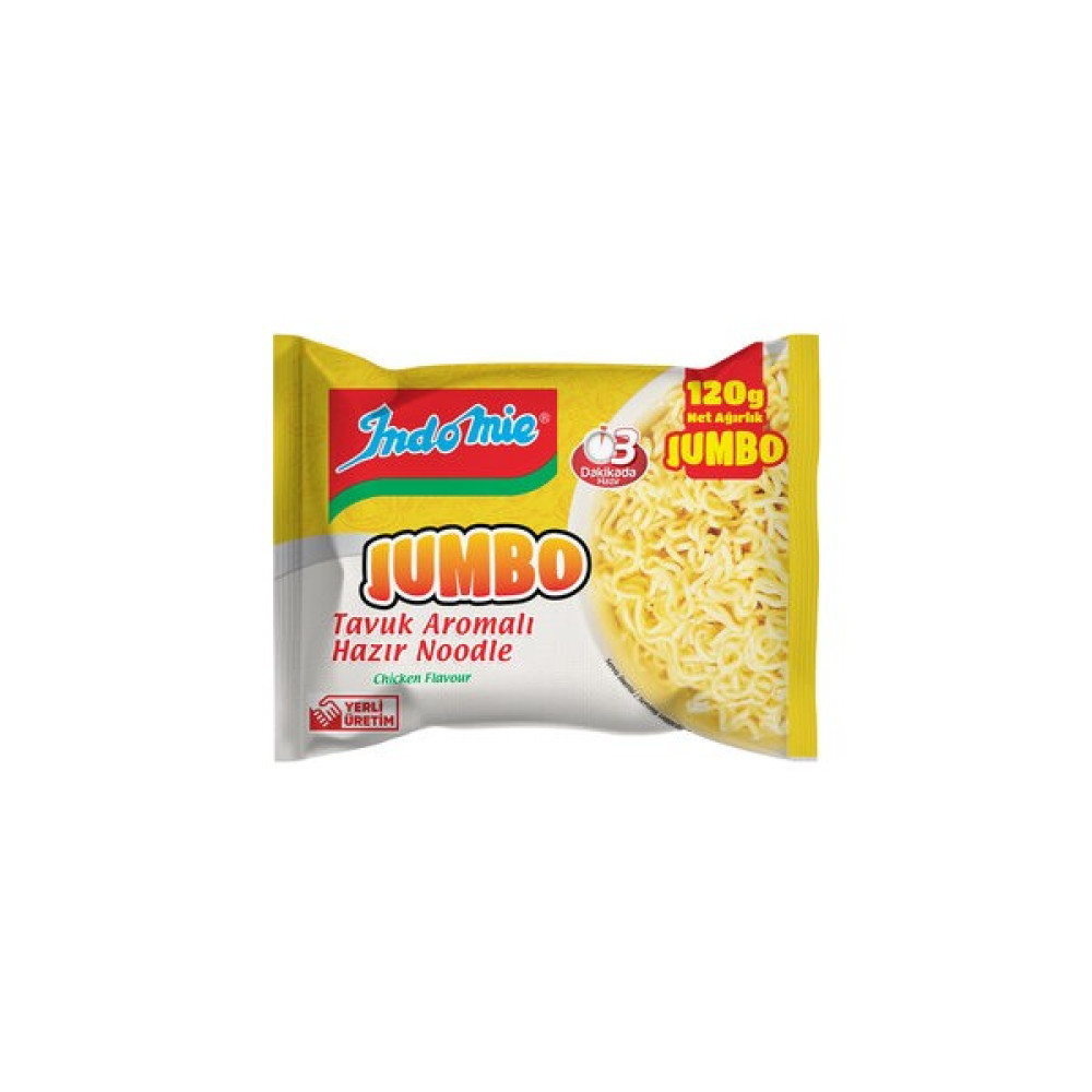 Indomie Jumbo Tavuk Aromalı Hazır Noodle 120 gr ( 5 Adet ) - 100 gr Diğer Fiyatı