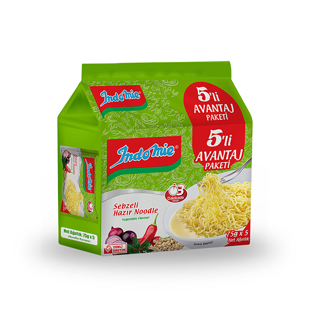 Indomie Sebze Aromalı Avantaj Paketi 5'li Makarnalar Fiyatı