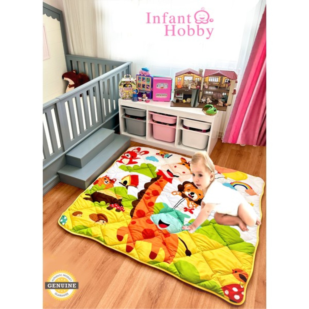İnfant Hobby Giraffe %100 Pamuk Oyun Halısı Oyun Matı 130X140 Cm - Renkli - 130 x 155 cm Oyuncak Fiyatı