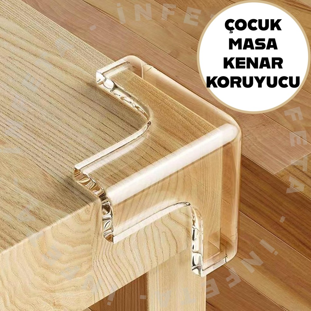 İnfeta Silikon Bebek Çocuk Masa Kenar Koruyucu 1 Adet Dayanıklı ve Güvenli Mobilya Köşe Koruyucu Diğer Fiyatı