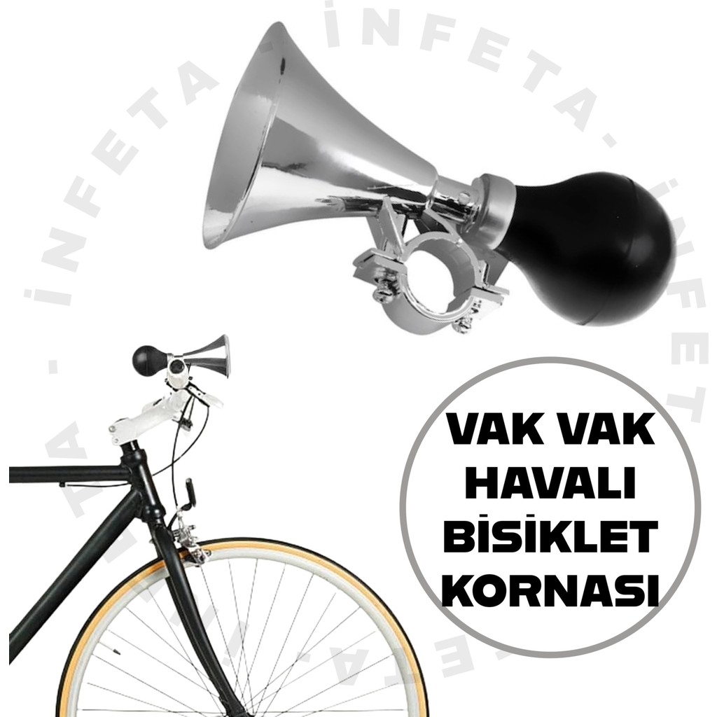 İnfeta Vak Vak Havalı Pompalı Bisiklet Kornası Plastik Eğlenceli Sesli Kolay Kullanım Bisikletler Fiyatı