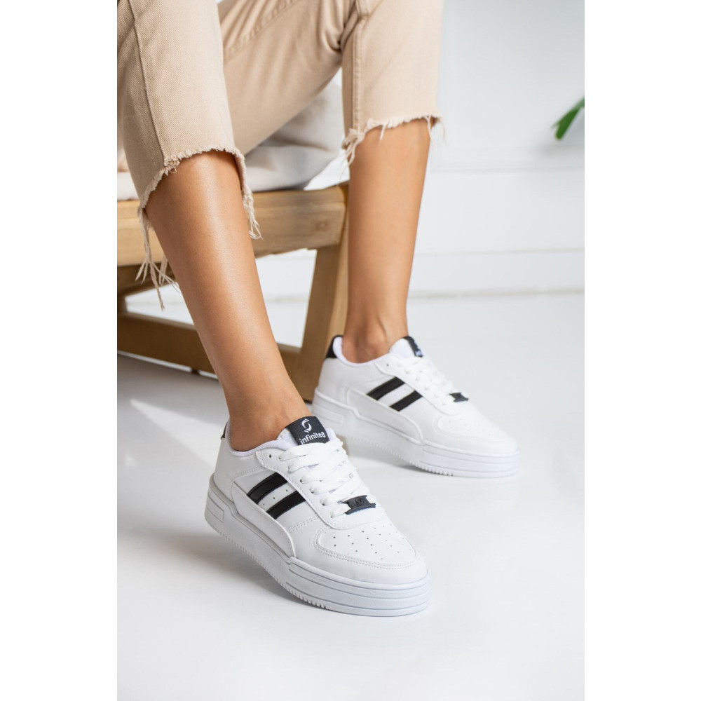 infinite8 Unisex Çizgili Kadın Erkek Deri Ortopedik Günlük Spor Ayakkabı 39 Beden Spor Ayakkabı Fiyatı