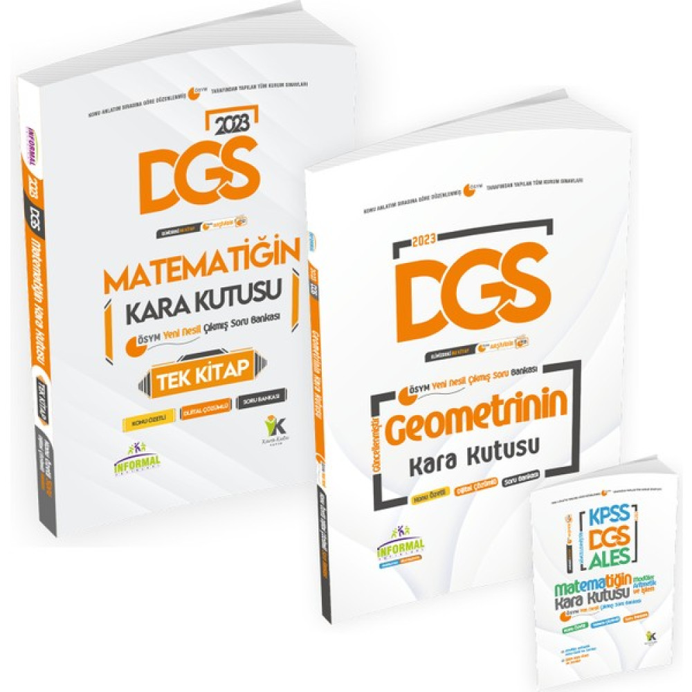 İnformal Yayınları 2023 DGS Matematik TEK KİTAP ve Geometrinin Kara Kutusu Konu Ö.D.Çözümlü Çıkmış Soru Bankası Seti DGS Fiyatı