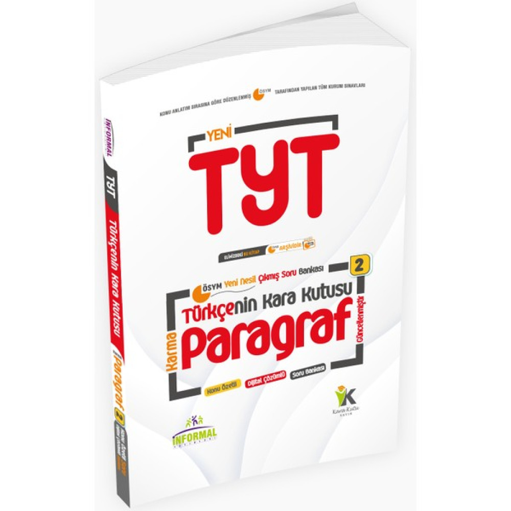İnformal Yayınları 2023 TYT Türkçenin Kara Kutusu Karma Paragraf 2 Konu Özetli Dijital Çözümlü Çıkmış Soru Bankası Temel Yeterlilik Testi (TYT) Fiyatı