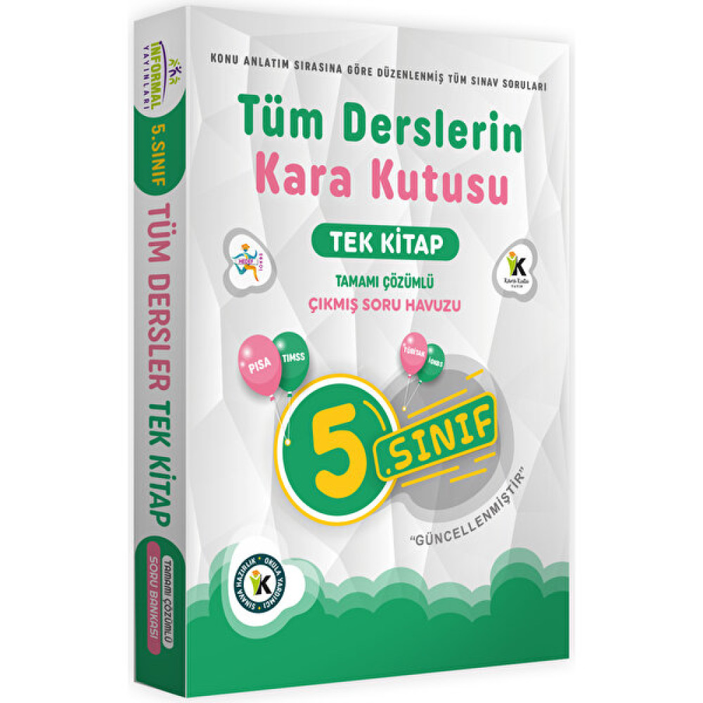 İnformal Yayınları 2024 5. Sınıf Tüm Derslerin Kara Kutusu (Bursluluk) Tek Kitap Tamamı Çözümlü Soru Bankası Kaynak Kitapları Fiyatı