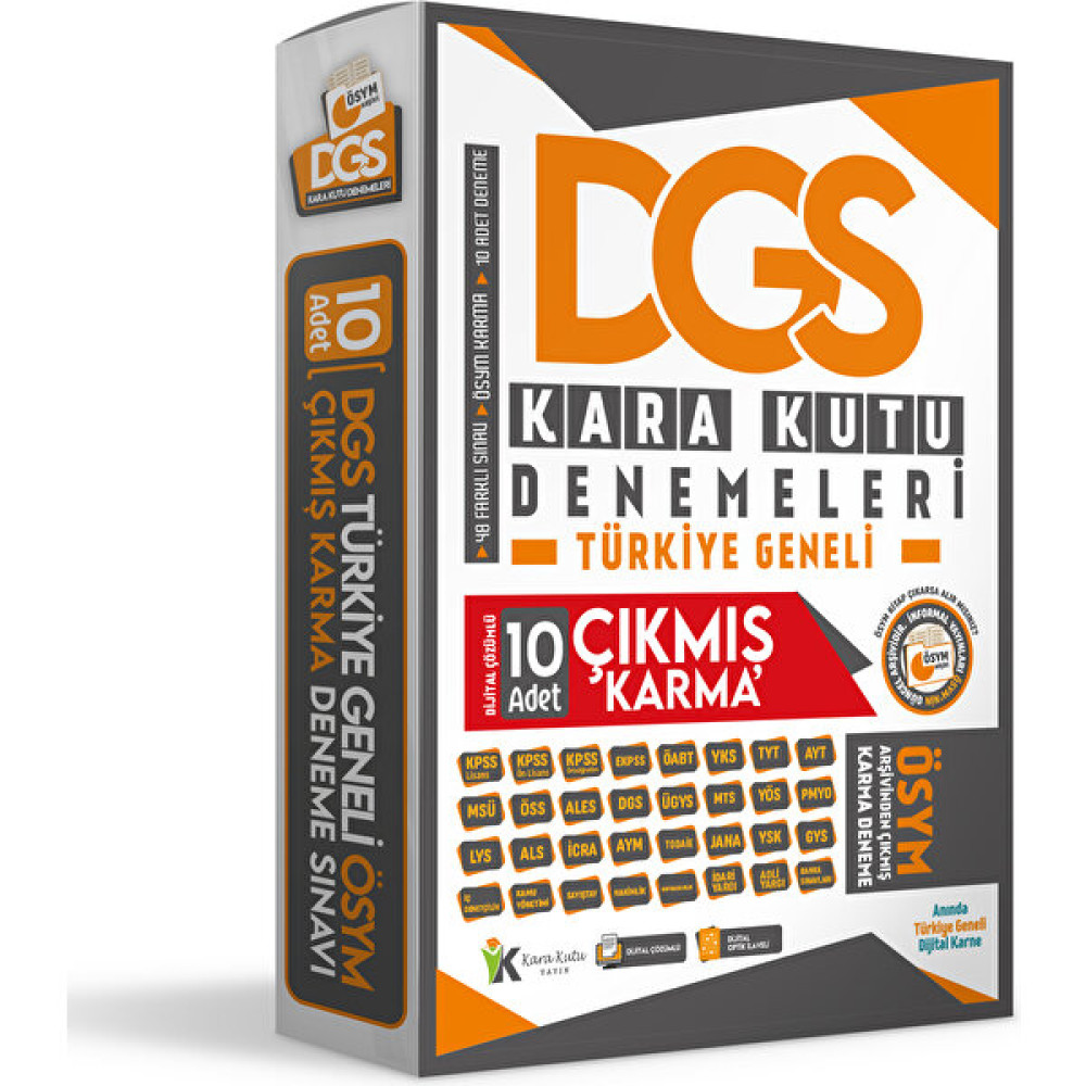 İnformal Yayınları  2024 DGS Sayısal-Sözel Ösym Çıkmış Soru Karma Kara Kutu Türkiye Geneli D. Çözümlü 10LU Deneme Paketi DGS Fiyatı