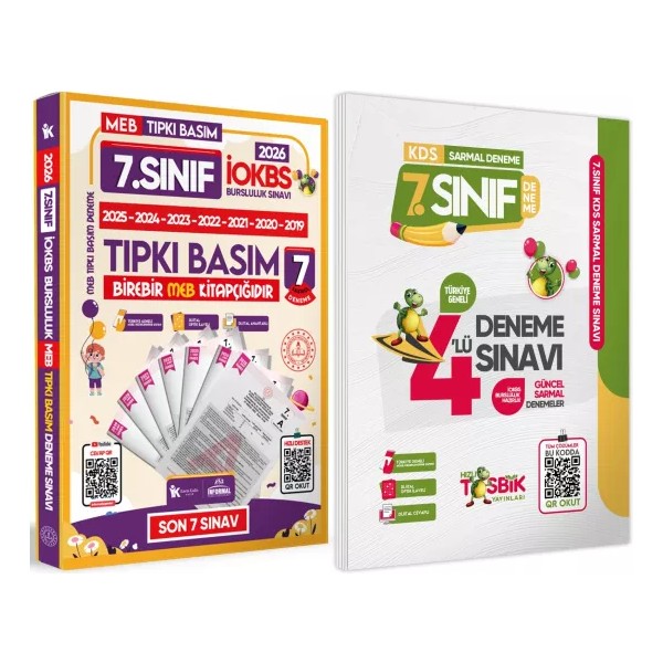 İnformal Yayınları 2026 7.Sınıf YENİ SİSTEM İOKBS BURSLULUK Tıpkı Basım ve Sarmal Deneme Seti Türkiye Geneli D. Çözümlü Eğitim Setleri Fiyatı