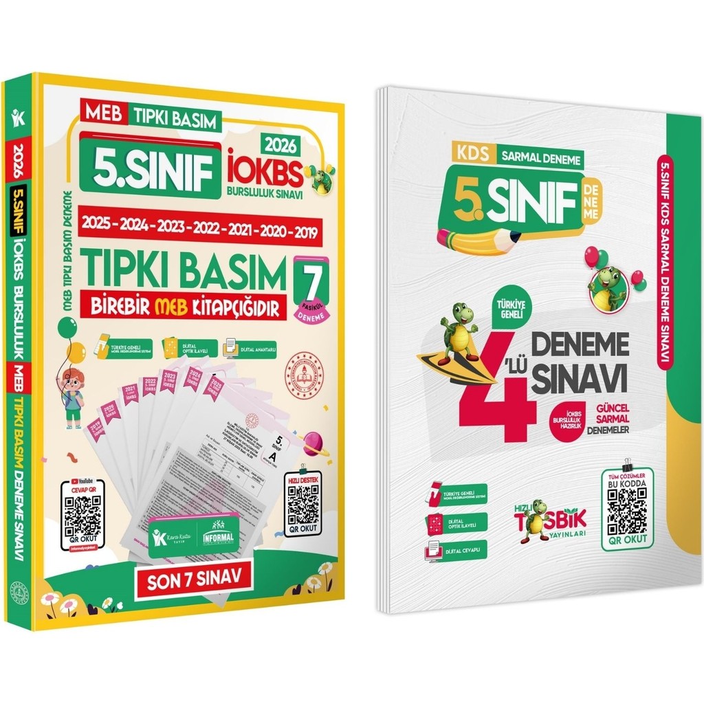 İnformal Yayınları 5. Sınıf Yeni Sistem Iokbs-Bursluluk Türkiye Geneli Kurumsal 7li Dijital Çözümlü Paket Deneme Diğer Fiyatı