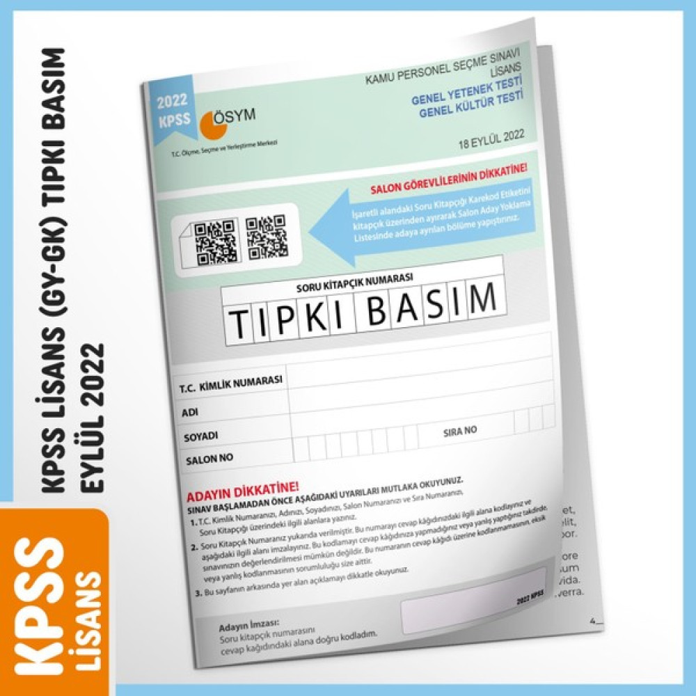 İnformal Yayınları KPSS 2022 Lisans Ösym Çıkmış Soru Tıpkı Basım Türkiye Geneli Dijital Çözümlü Kitapçığı Ders Sınav Kitapları Fiyatı