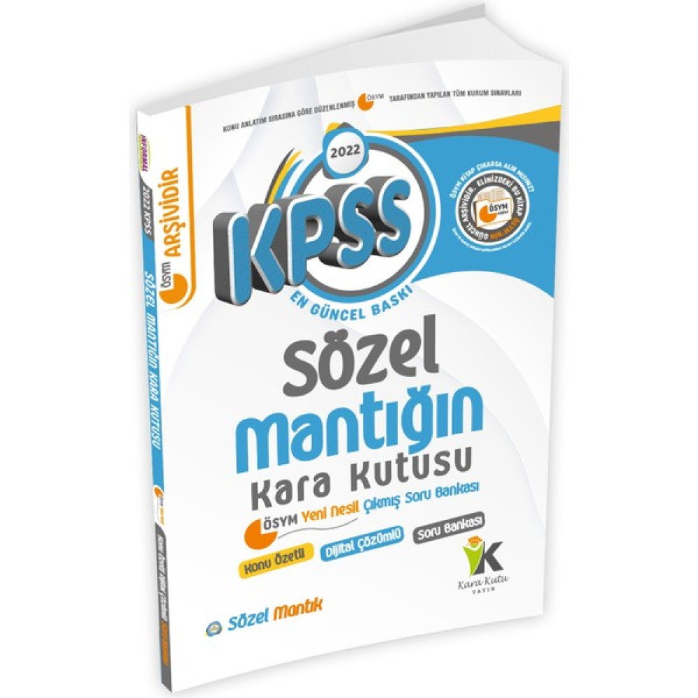 İnformal Yayınları KPSS 2022 Sözel Mantığın Kara Kutusu Konu Özetli Dijital Çözümlü Soru Bankası Kaynak Kitapları Fiyatı
