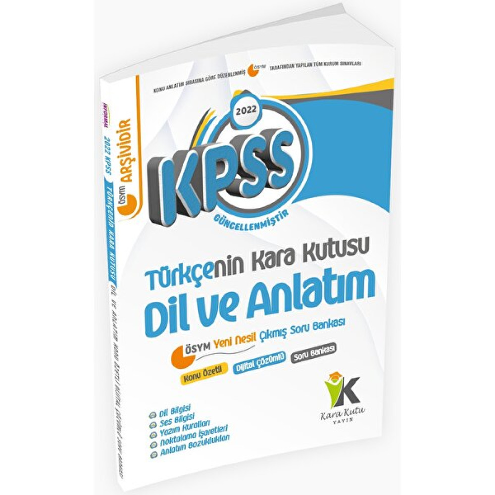 İnformal Yayınları KPSS 2022 Türkçenin Kara Kutusu Dil ve Anlatım Konu Özetli Dijital Çözümlü Soru Bankası KPSS Fiyatı