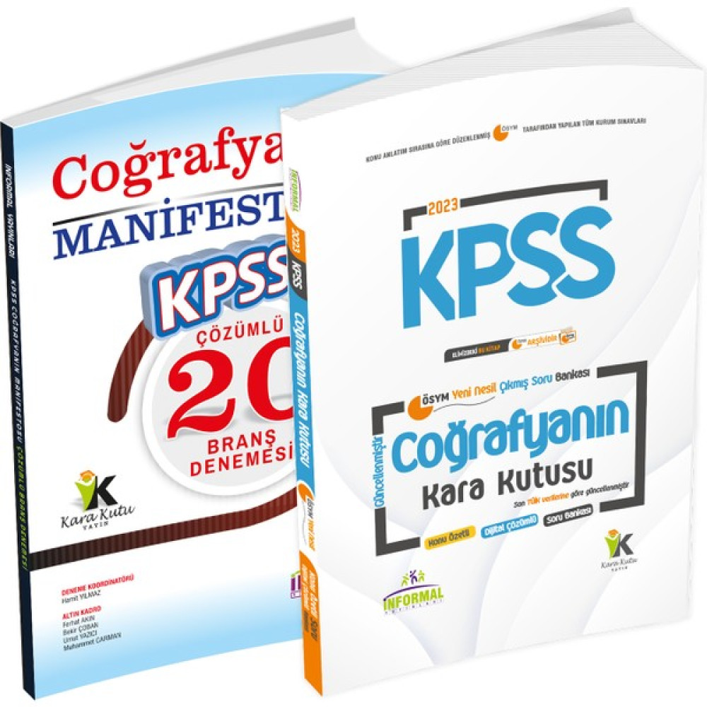 İnformal Yayınları Kpss Coğrafyanın Kara Kutusu-Manifesto Branş Denemesi Çözümlü Soru Bankası ve Deneme 2li Seti Temel Yeterlilik Testi (TYT) Fiyatı