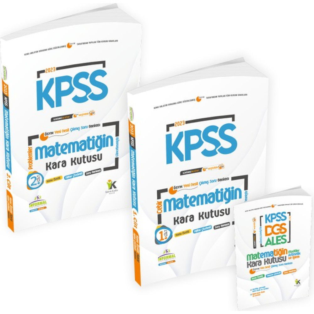 İnformal Yayınları Kpss Matematiğin Kara Kutusu 1.ve 2. Cilt Konu Özetli D.Çözümlü Ösym Soru Bankası Set Paket KPSS Fiyatı