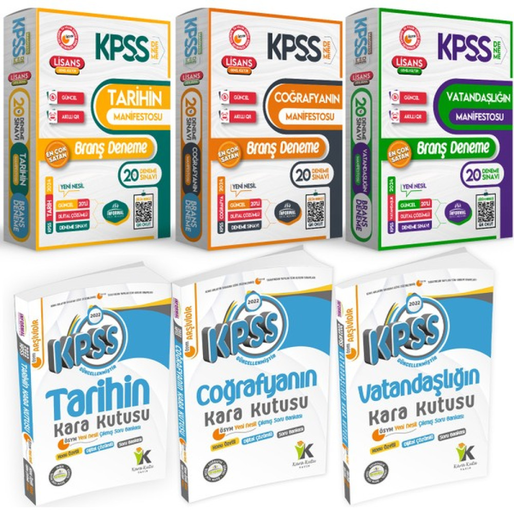 İnformal Yayınları KPSS Tarih Coğrafya Vatandaşlık Kara Kutu Soru Bankası Seti ve Manifesto Branş Deneme Set (Ciltli) KPSS Fiyatı