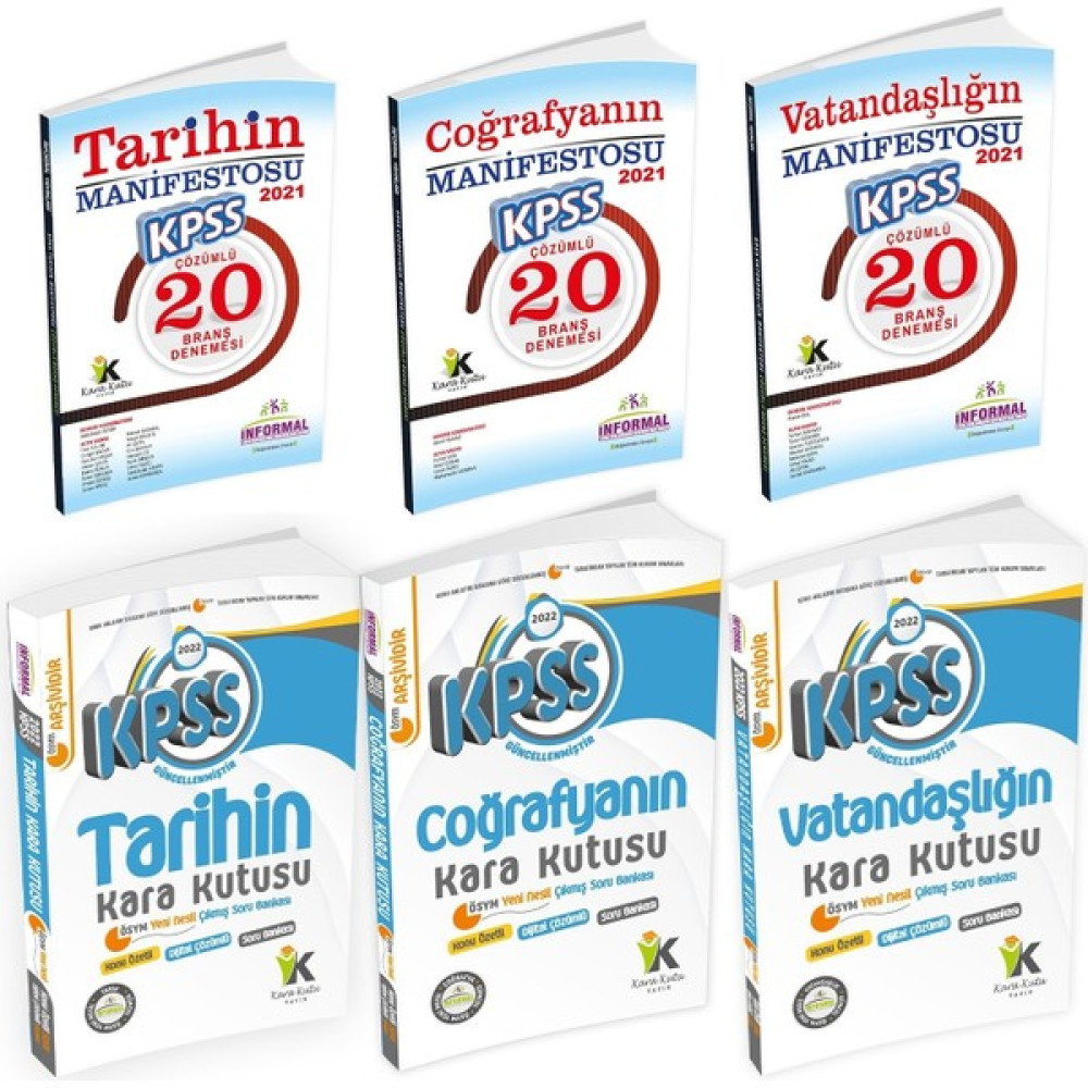İnformal Yayınları KPSS Tarih Coğrafya Vatandaşlık Soru Bankası - Tarih Coğrafya Vatandaşlık Manifesto 6'lı Set KPSS Fiyatı
