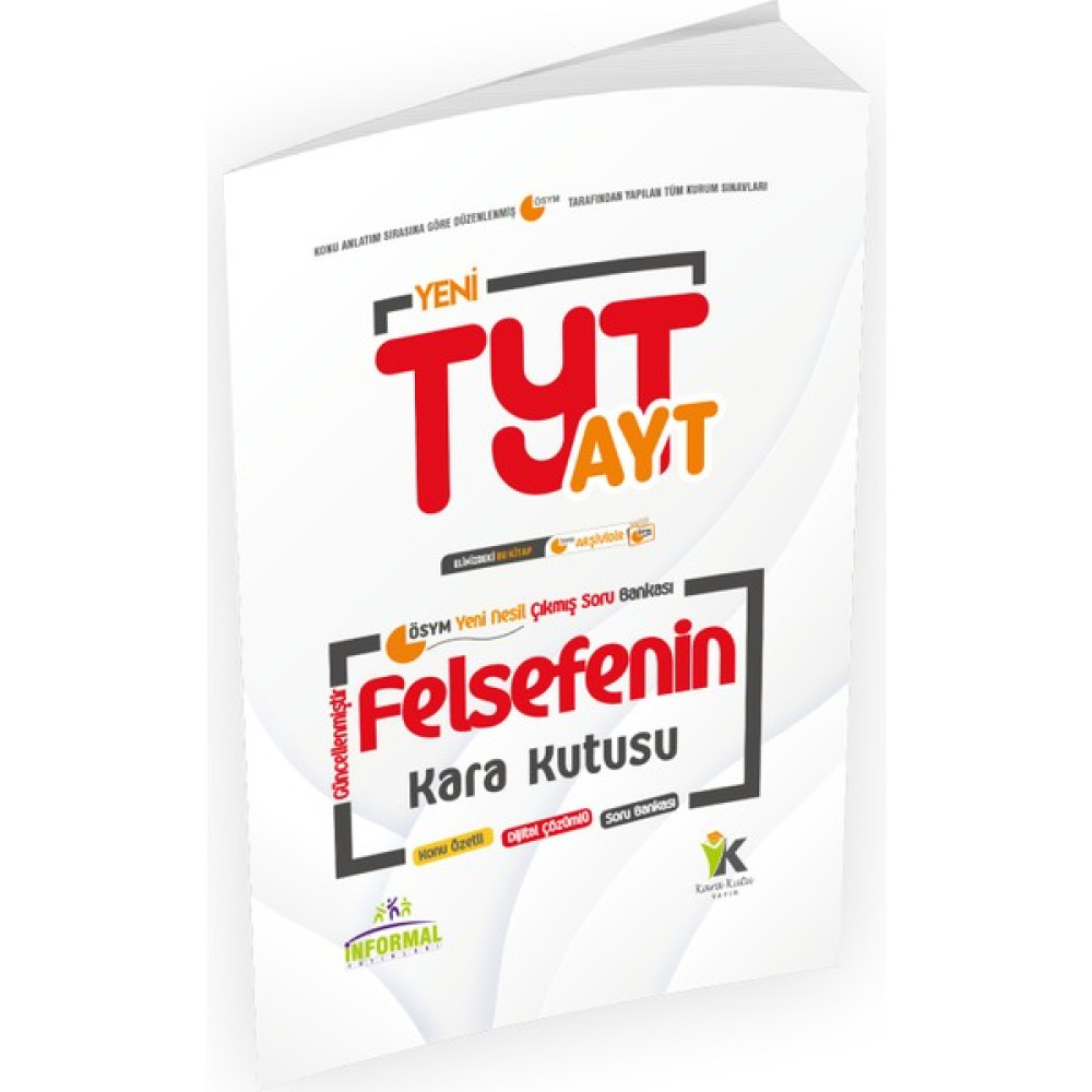 İnformal Yayınları TYT AYT Felsefenin Kara Kutusu Konu Özetli Dijital Çözümlü ÖSYM Çıkmış Soru Havuzu Bankası Temel Yeterlilik Testi (TYT) Fiyatı