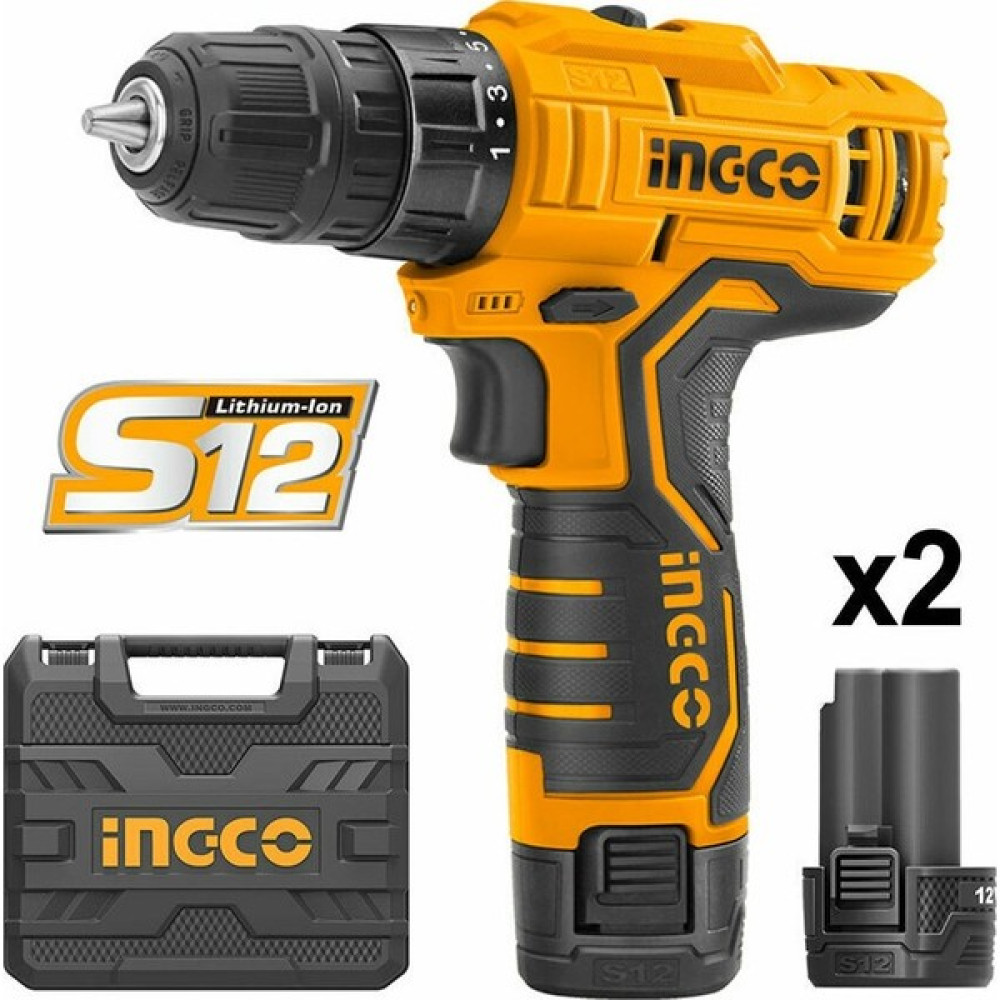 İngco CDLI12325 12V 1,5Ah Lithium-Ion Şarjlı Matkap 2 Bataryalı Matkaplar Fiyatı