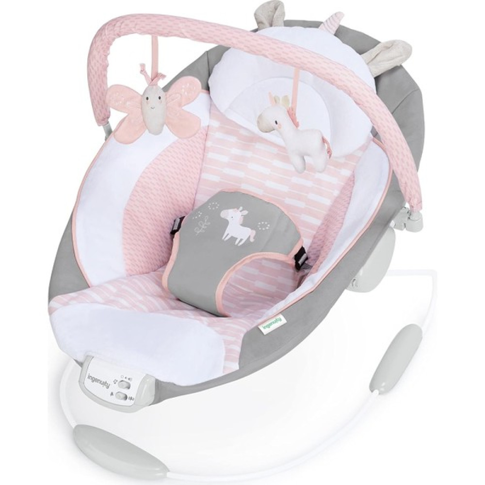 Ingenuity Ana Kucağı, Titreşimli, Oyuncak Çubuğu ve Sesli Bebek Koltuğu, 0-6 Ay, 20 Lbs - Pembe - Beyaz Ana Kucağı Fiyatı