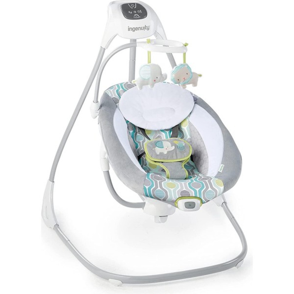 Ingenuity Simple Comfort Everston Dönenceli Salıncak ve Ev Tipi Ana Kucağı - Mavi - Beyaz Ana Kucağı ve Oto Koltuğu Fiyatı