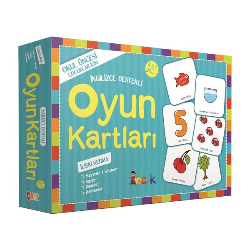 İngilizce Destekli Oyun Kartları - İlişki Kurma Okul Öncesi Eğitici & Öğretici Kitaplar Fiyatı