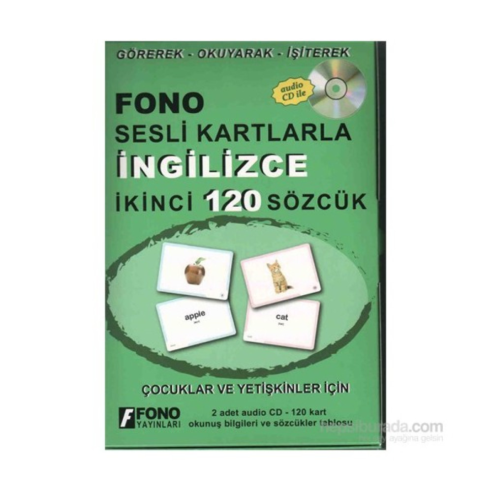 İngilizce İkinci 120 Sözcük Sesli Kartlarla (Cd’Li)-Kolektif Yabancı Dil Öğretici Kitaplar ve Eğitim Setleri Fiyatı