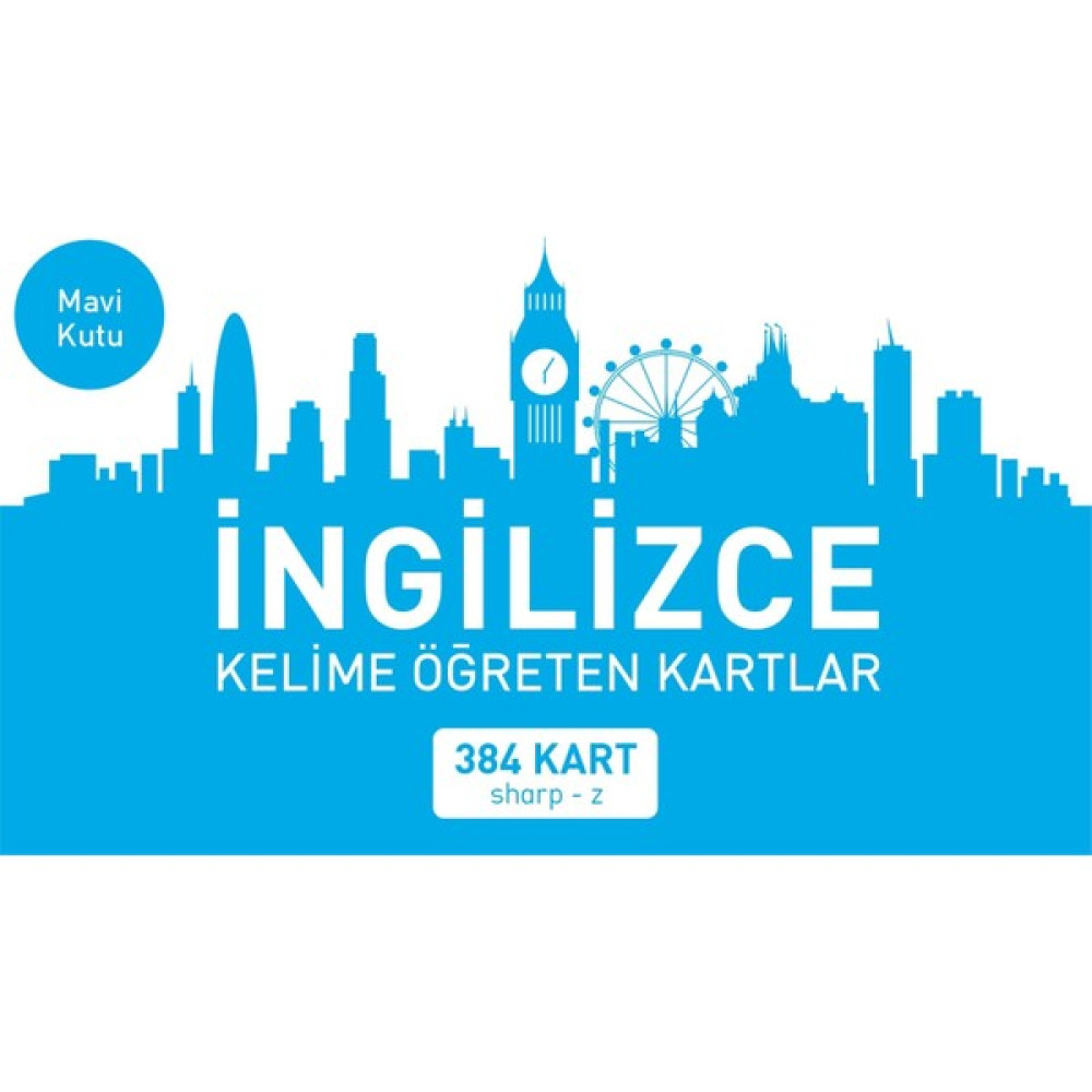 İngilizce Kelime Öğreten Kartlar Mavi Kutu (Sharp-Z) Yabancı Dil Kartları Fiyatı