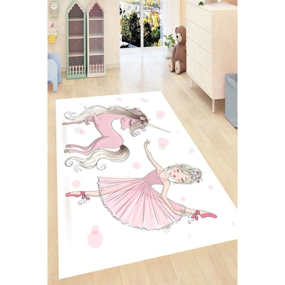 İnka Halı Antibakteriyel Kaymaz Dot Taban Yıkanabilir Dijital Baskı Çocuk Halısı MRC2260 - Renkli - 80 x 150 cm Bebek Odası Halı Fiyatı
