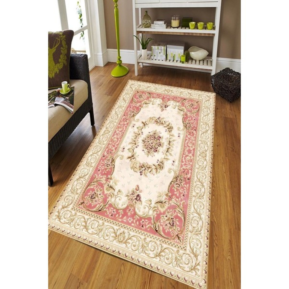 İnka Halı Antibakteriyel Yıkanabilir Kaymaz Dot Taban Dijital Baskı Salon Halısı MRC1454 - Renkli - 160 x 160 cm Salon Halısı Fiyatı