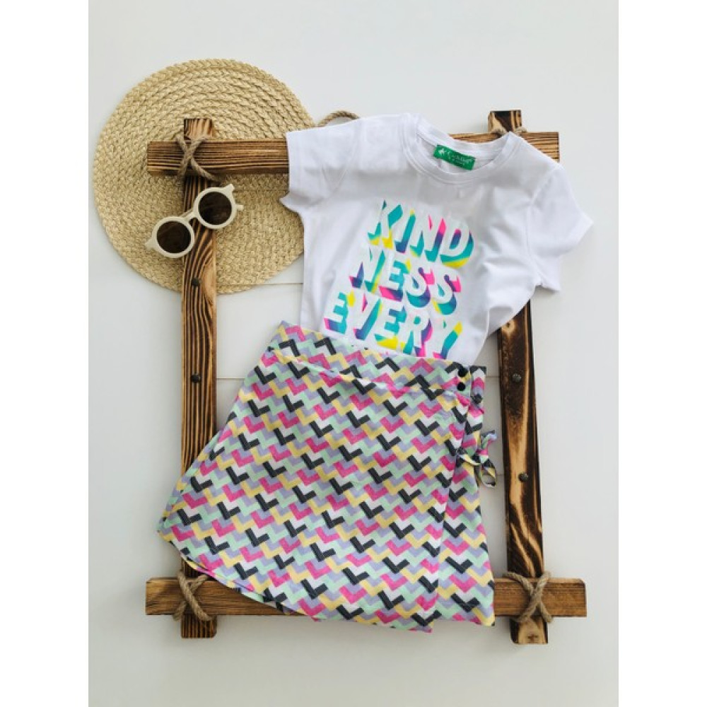 İnkids Store Şort Etek - Tshirt Kız Çocuk Ikili Takım Kız Çocuk Giyim Takımı Fiyatı