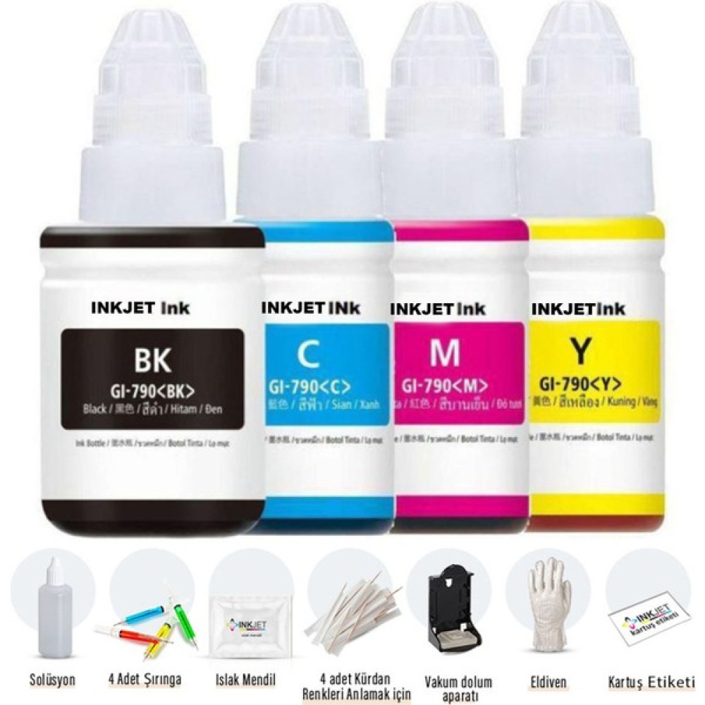 inkjet Canon Pixma G1411 G2411 G3411 G3410 4 Renk Mürekkep - Renkli Kartuş Dolum Ürünleri Fiyatı