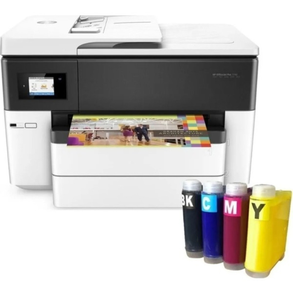 InkTec Officejet Pro 7740 A3 Yazıcı ve Özel Bitmeyen Foto Baskı Sistemi - Beyaz Yazıcılar Fiyatı