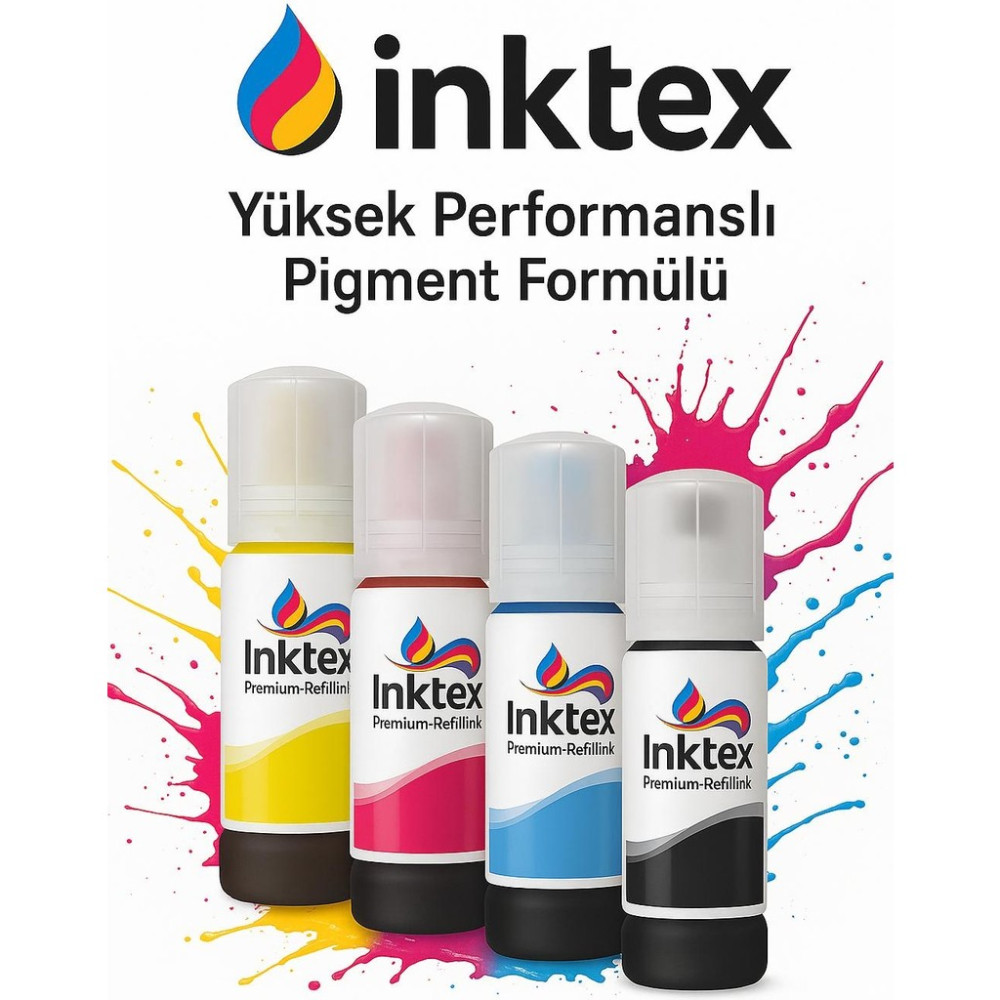 inktex Brother BT-6000 - BT-5000 DCP-T300/DCP-T500W/DCP-T700W/MFC-T800W 4 Renk Mürekkep Takımı - Siyah - Kırmızı - Sarı - Mavi Muadil Kartuş Fiyatı