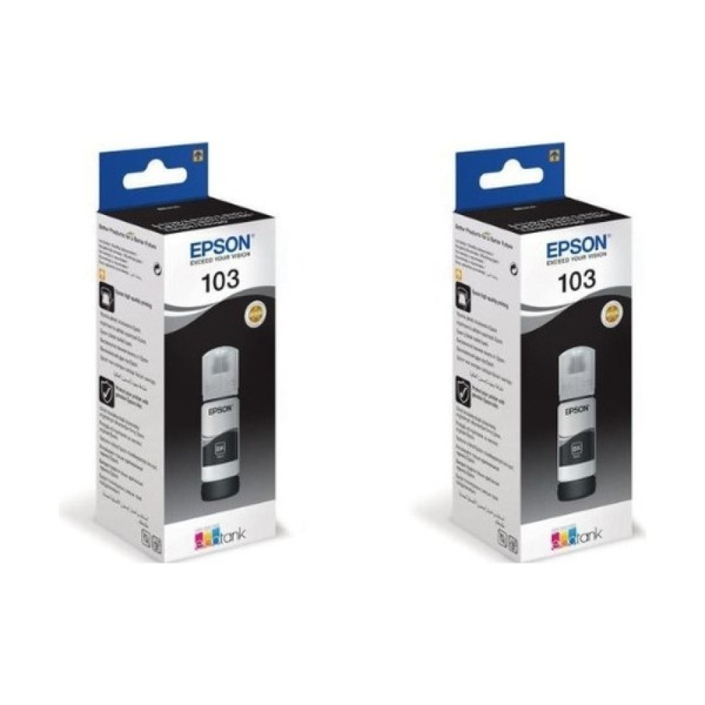 inktex Epson Uyumlu 103 Ecotank L3151 2'li Siyah Orjinal Mürekkep Kartuşu 65ML.*2  RDV45 - PRO Set - 4 Renk Kartuşlar Fiyatı