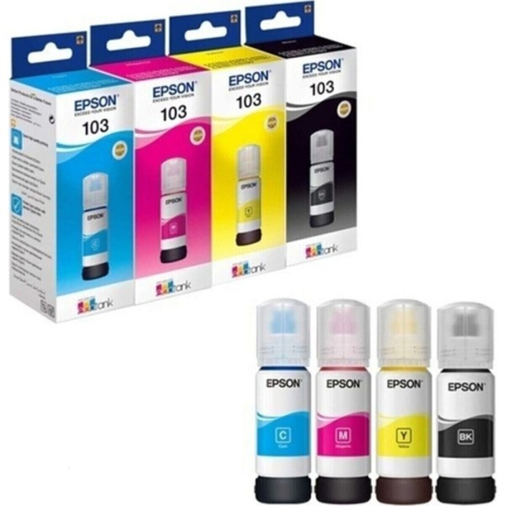 inktex Epson Uyumlu 106 Ecotank L7180 4 Renk Orjinal Mürekkep Seti 70ML*4 RDV265 - PRO Set - 5 Renk Kartuşlar Fiyatı
