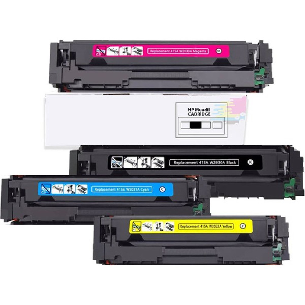 İnkwell HP Color Laserjet Pro M479FDW-HP 415A Uyumlu Muadil Toner 1 Set Renk 2400 Syf Tonerler Fiyatı