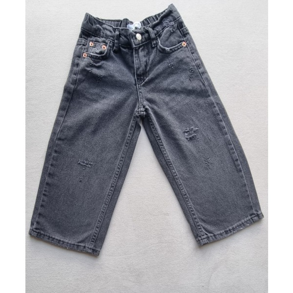 İnMini Siyah Bol Paça Denim Yırtık Detaylı Jean Erkek Çocuk Pantolon Fiyatı