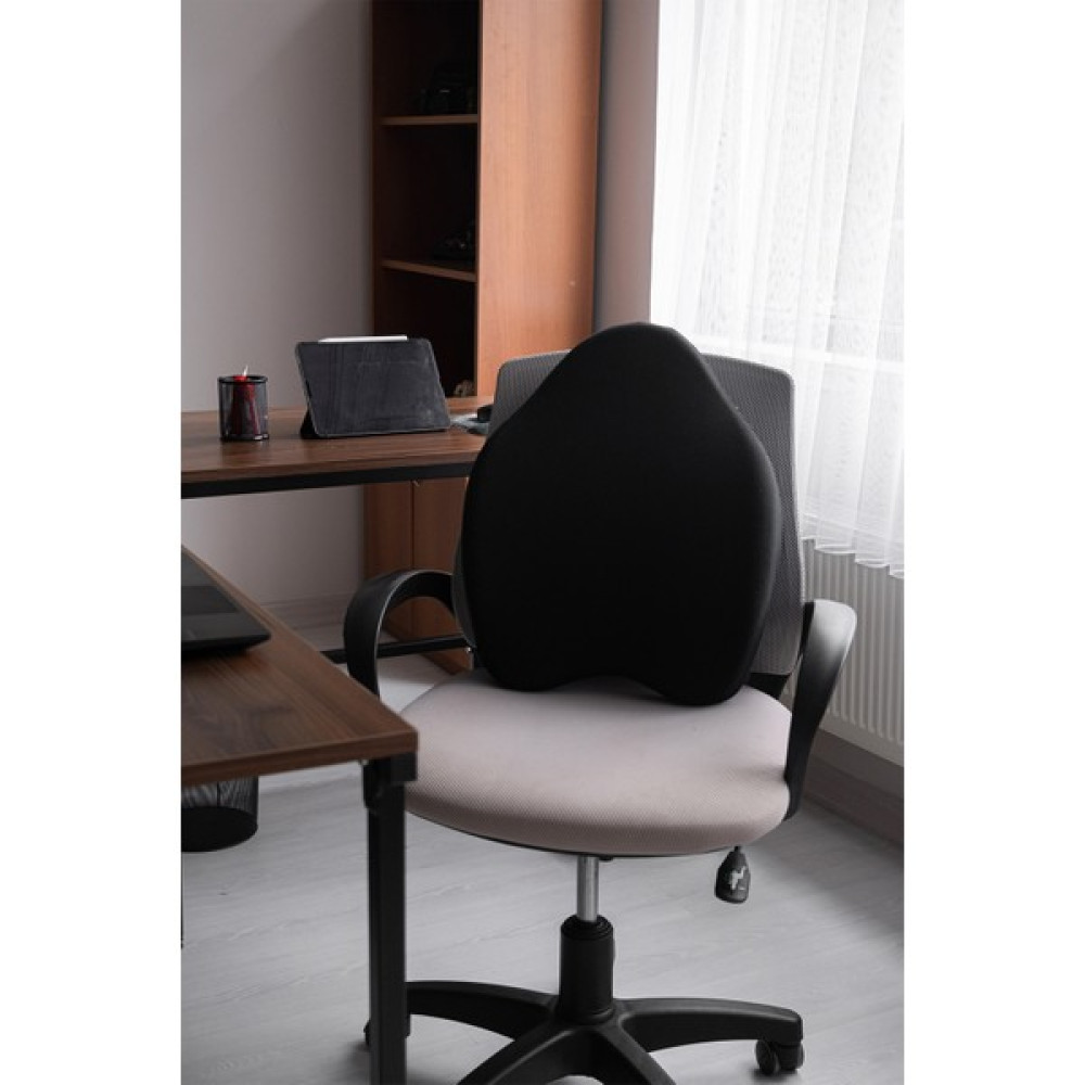 INNDREAM Bel Destek Minderi Bel ve Sırt Destek Yastığı Ortopedik Yastık - 50 x 40 cm - Siyah Yastık Fiyatı