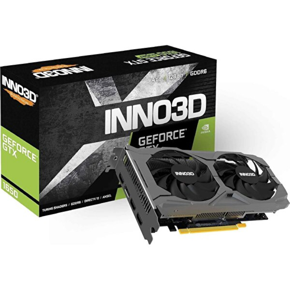 INNO3D Geforce GF-GTX1650 Twın X2 Oc V3 4gb 128BIT Gddr6-3xdp+Hdmı ekran kartı Ekran Kartları Fiyatı