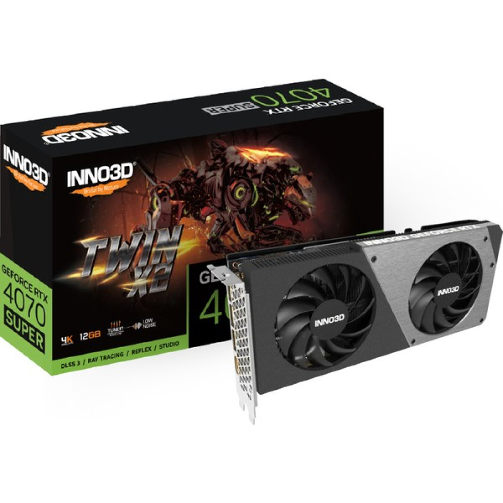 INNO3D Nvidia Geforce RTX4070 Super Twin X2 12GB 192BIT GDDR6X Ekran Kartı (N407S2-126X-186162N) Ekran Kartları Fiyatı