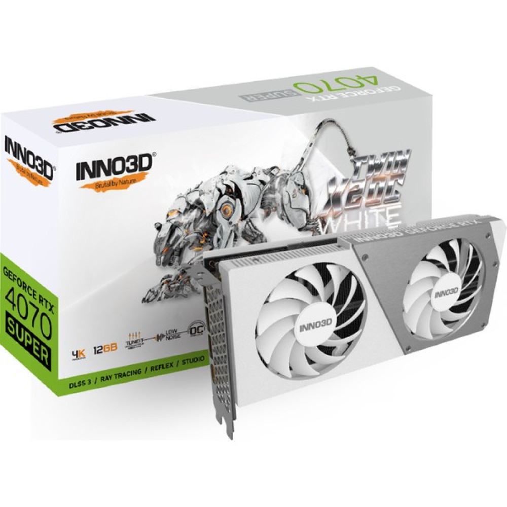 INNO3D Nvidia Geforce RTX4070 Super Twin X2 White Oc 12GB 192BIT GDDR6X Ekran Kartı (N407S2-126XX-186162W) Ekran Kartları Fiyatı
