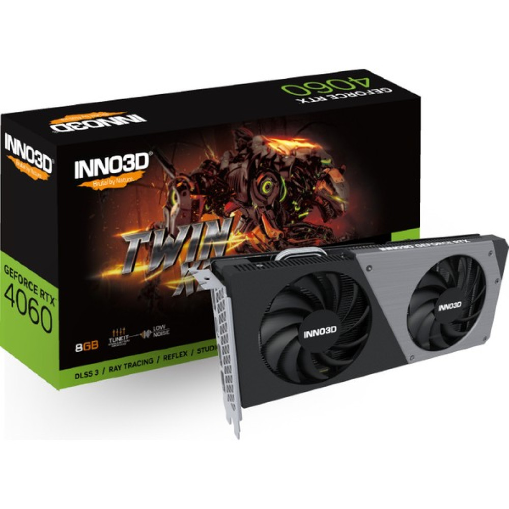 INNO3D RTX4060 Twin X2 8gb 128BIT Gddr6 (N40602-08D6-173051N) Ekran Kartları Fiyatı